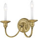 Cranford 2 Light 13 inch Antique Brass Wall Sconce Wall Light