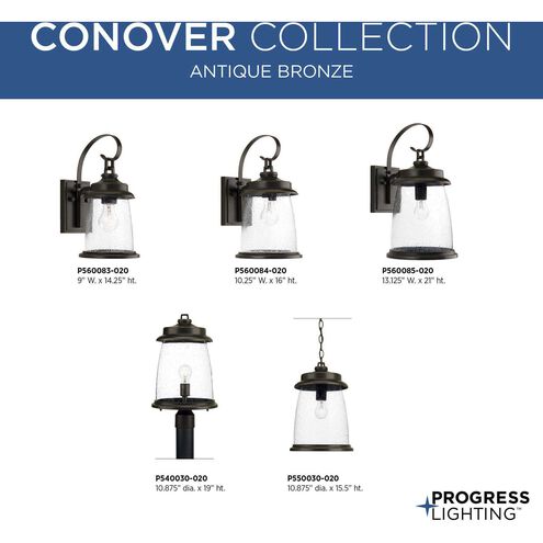 Conover 1 Light 21 inch Antique Bronze Outdoor Wall Lantern, Large