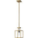 Quadra 1 Light 8 inch Olde Brass and Bronze Pendant Ceiling Light