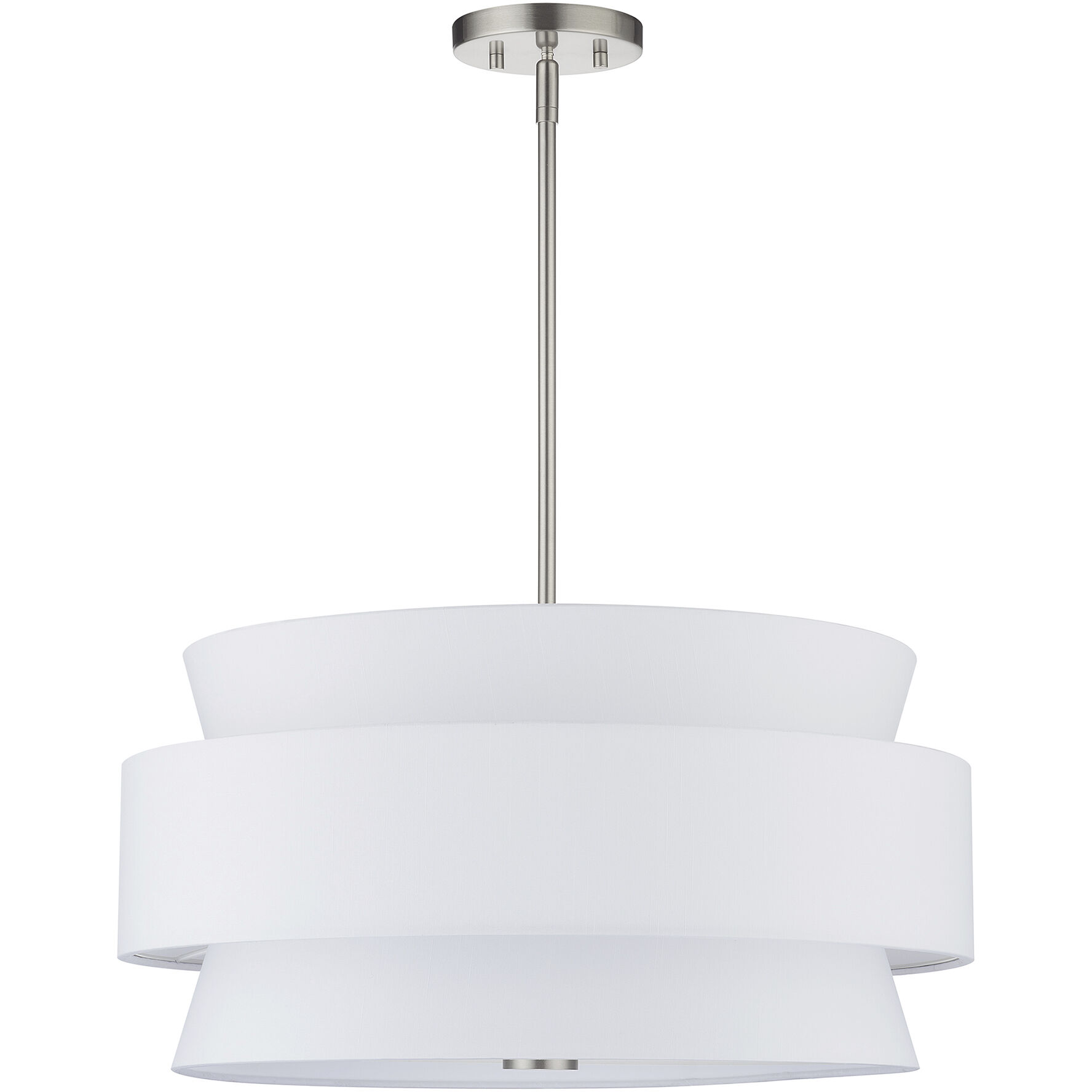 Fontana 5 Light 22 inch Brushed Nickel Pendant Chandelier Ceiling Light