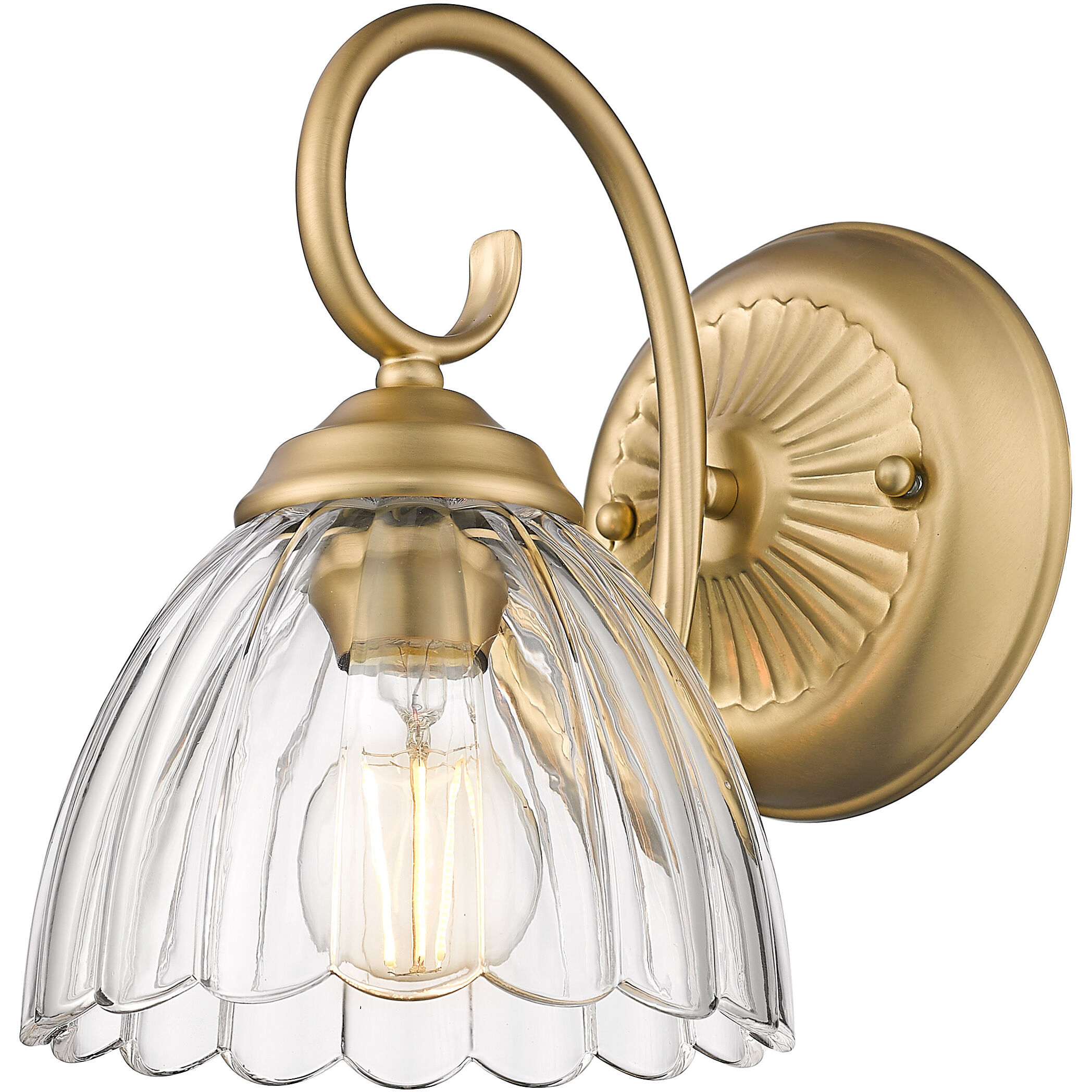 Audra 1 Light 6.88 inch Brushed Champagne Brass Wall Sconce Wall Light