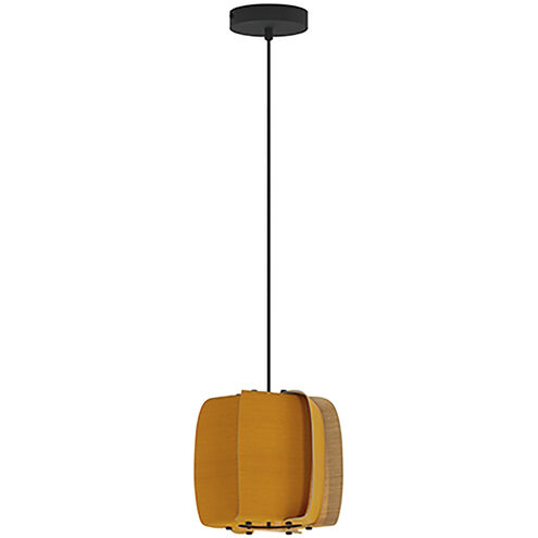 Alba LED 10.25 inch Black Pendant Ceiling Light in Ocher/Ash, WEP Collection
