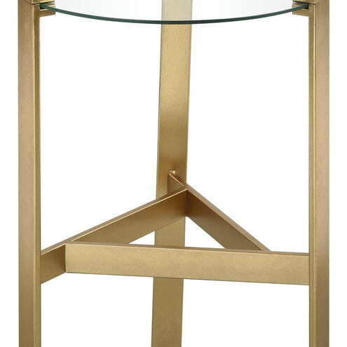 Scott 24 X 16 inch Gold Leaf with Clear Accent Table