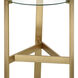 Scott 24 X 16 inch Gold Leaf with Clear Accent Table