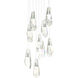 Luma 9 Light 20.5 inch Vintage Platinum Pendant Ceiling Light, Long