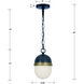 Capsule 3 Light 12.25 inch Matte Black and Textured Gold Pendant Ceiling Light, Brian Patrick Flynn