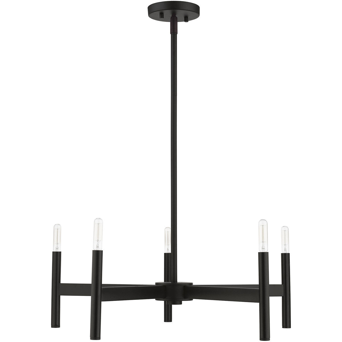 Copenhagen 5 Light 25 inch Black Chandelier Ceiling Light