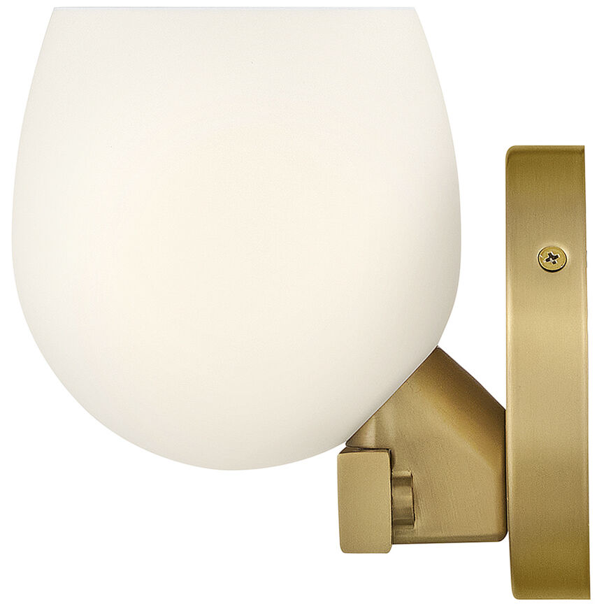Mae 1 Light 6.5 inch Lacquered Brass Bath Light Wall Light