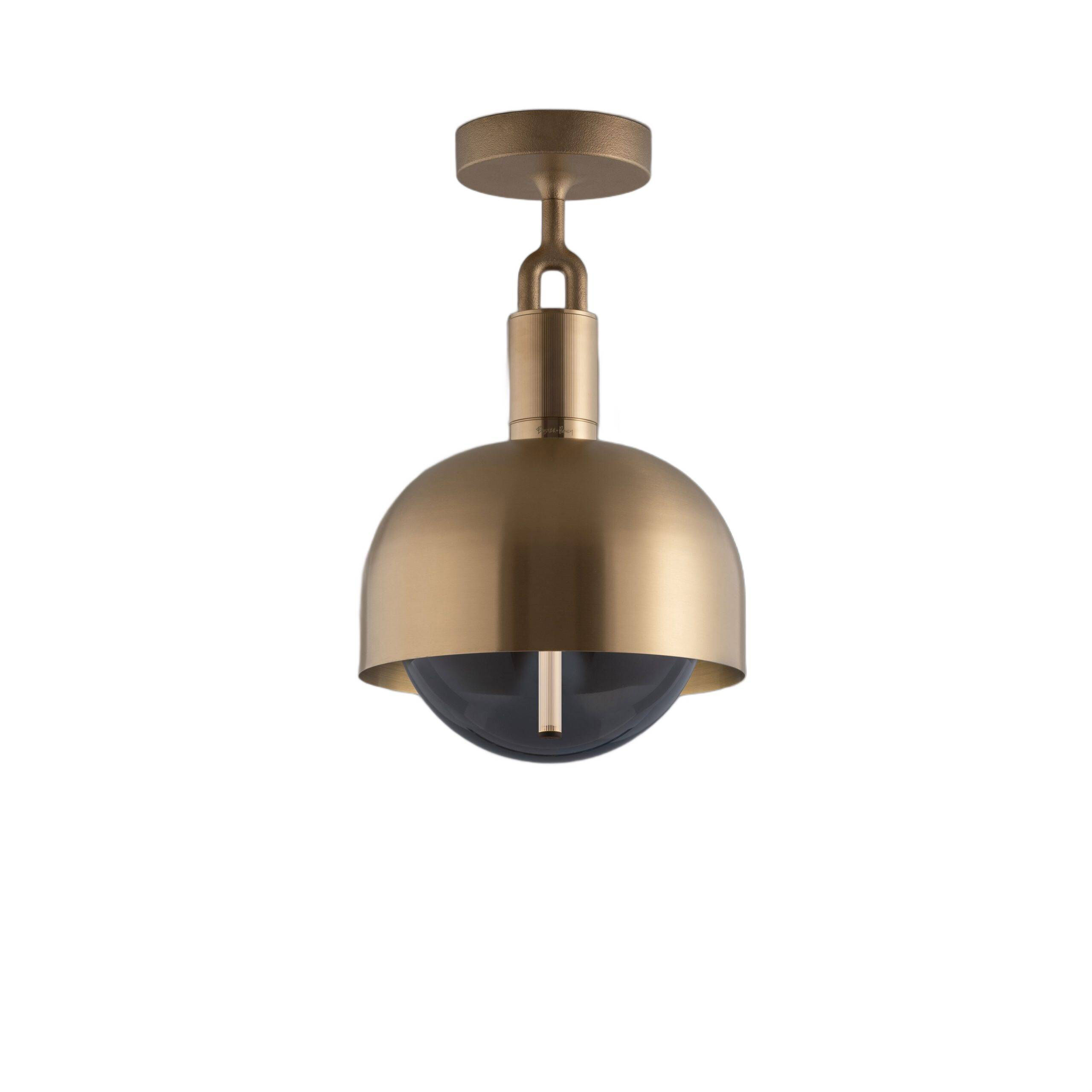 Forked LED 9.84 inch Brass Flush Mount Ceiling Light