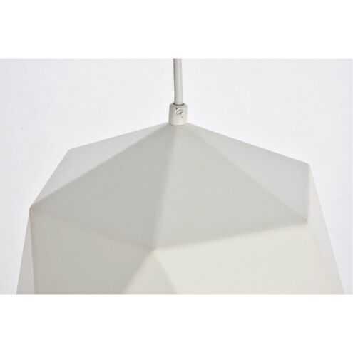 Arden 1 Light 10 inch White with Golden Inside Pendant Ceiling Light