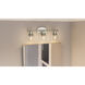 Caverly 3 Light 22.25 inch Brushed Nickel Bath Light Wall Light