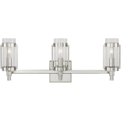 Flynn 3 Light 23 inch Polished Nickel Vanity Light Wall Light