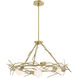 Brindille 6 Light 37.3 inch Modern Brass Circular Pendant Ceiling Light - Open Box