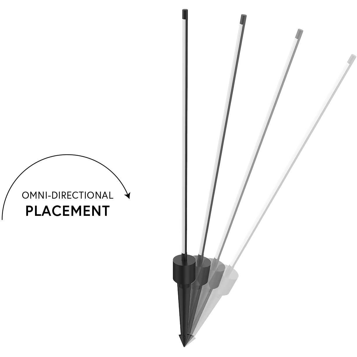 Dorian 12V, with Outdoor Rated Low Voltage Transformer (Transformer supplied by others) 6.00 watt Black Exterior Low Voltage Landscape
