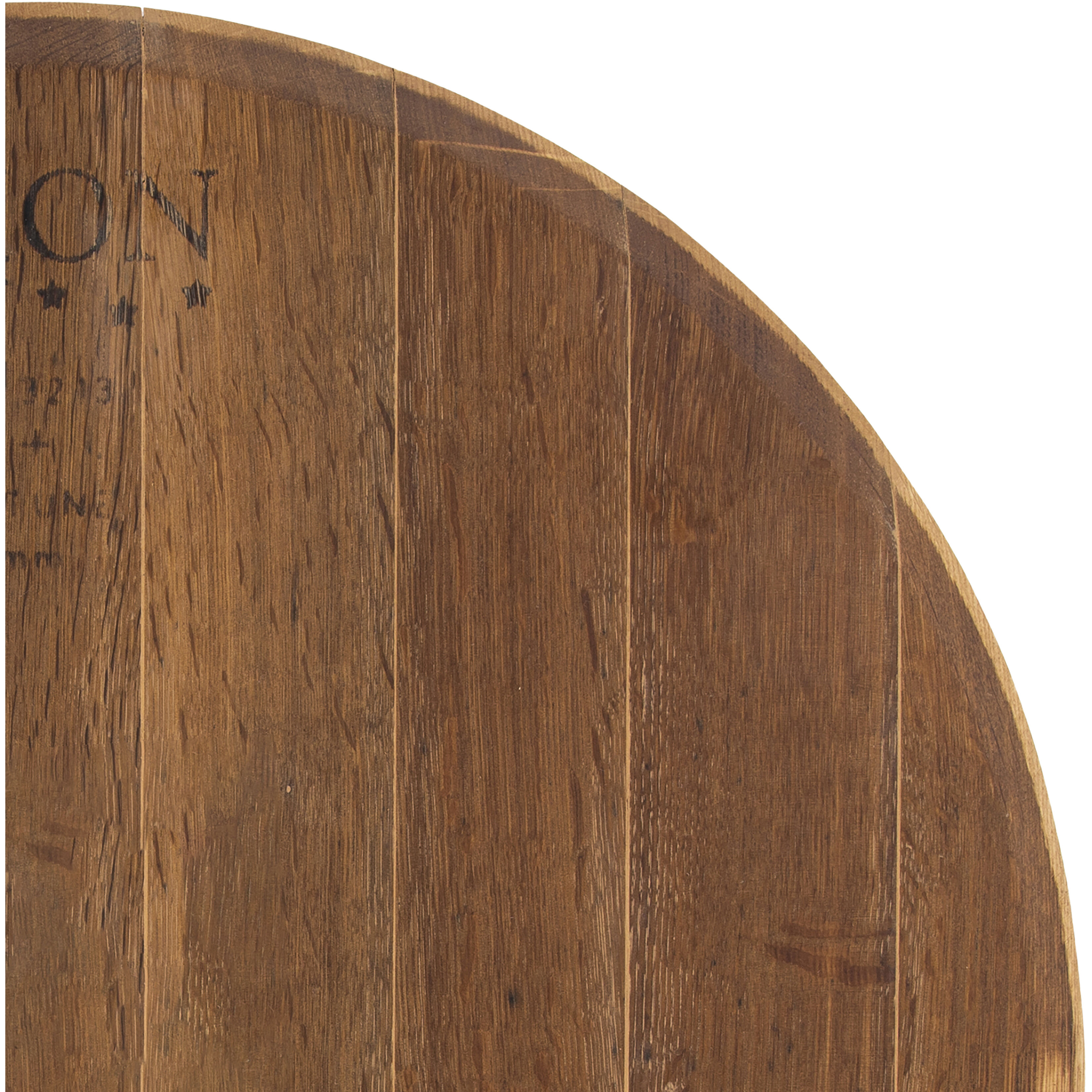Wine Cask Natural with Black Lazy Susan