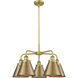 Ballston Urban 5 Light 26 inch Brushed Brass Chandelier Ceiling Light