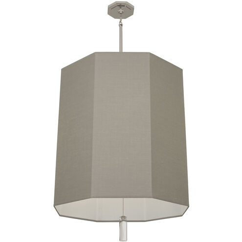 Kate 6 Light 23.75 inch Polished Nickel Pendant Ceiling Light in Smoke Gray