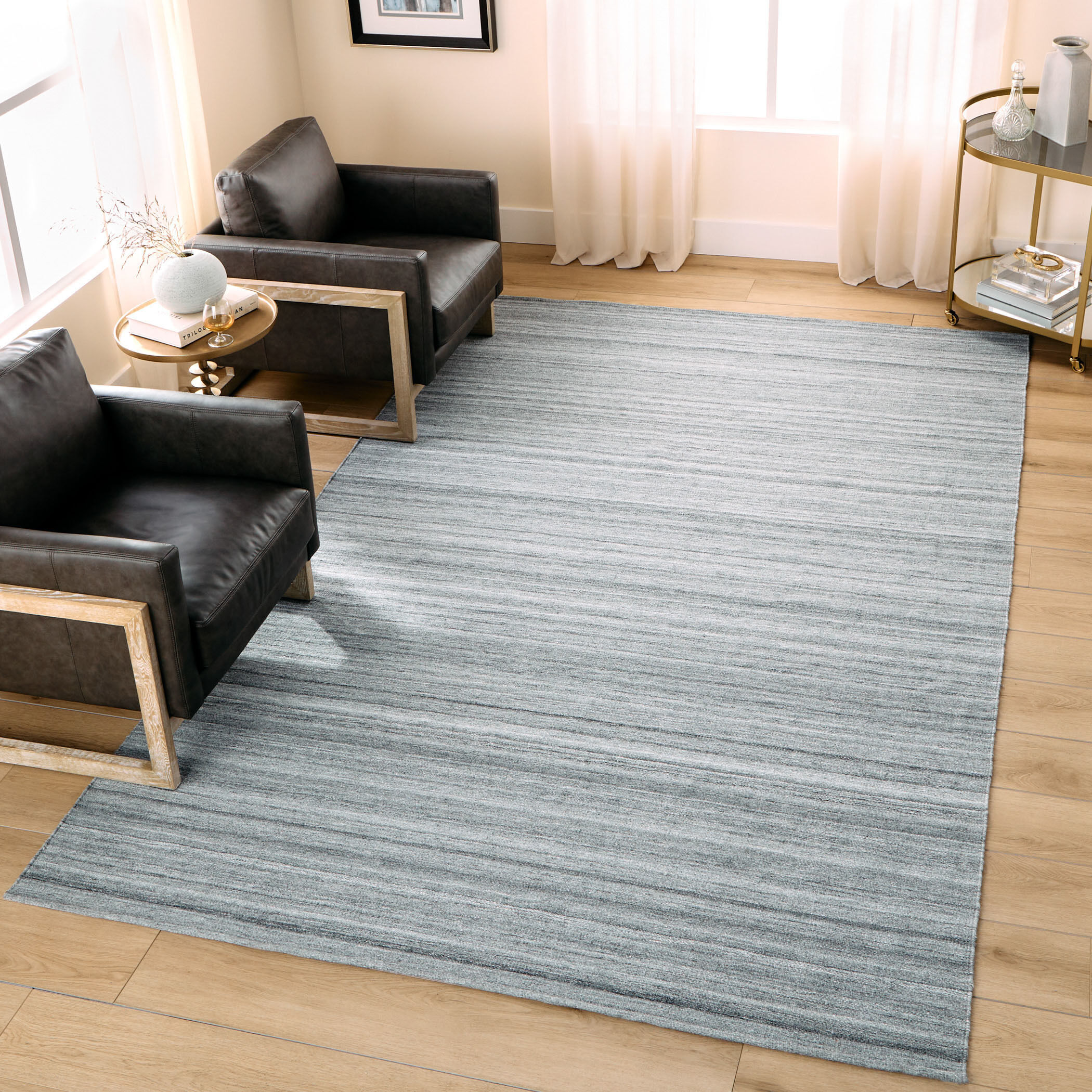 Kiran 114 X 79 inch Dark Grey Rug in 6 x 9