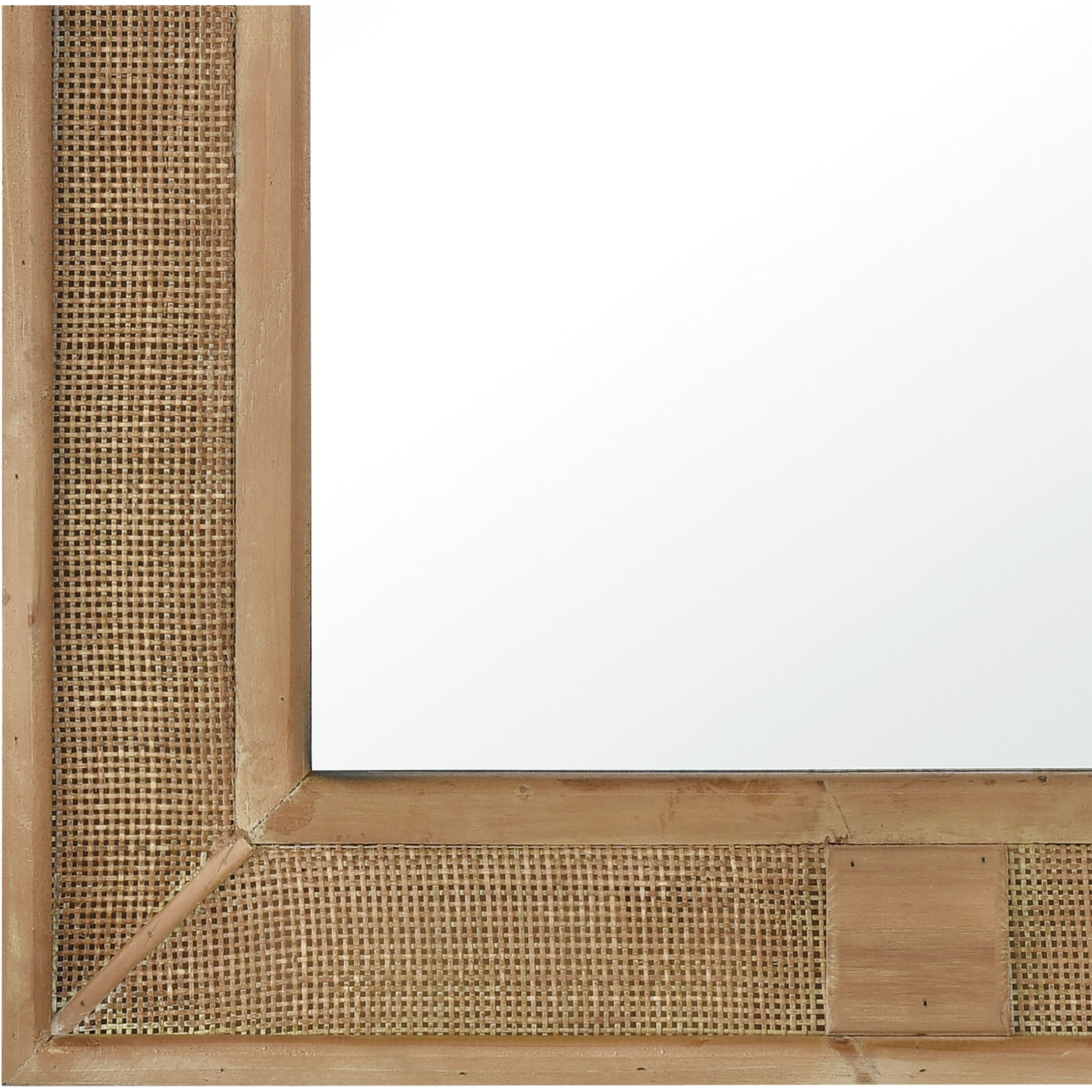 Cabana 39.5 X 29.5 inch Natural and Mirror Wall Mirror