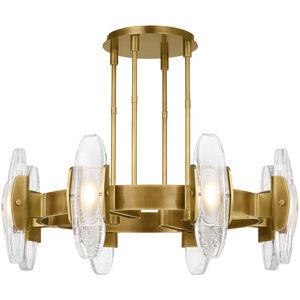 Avroko Wythe LED 39.3 inch Plated Brass Chandelier Ceiling Light, Integrated LED