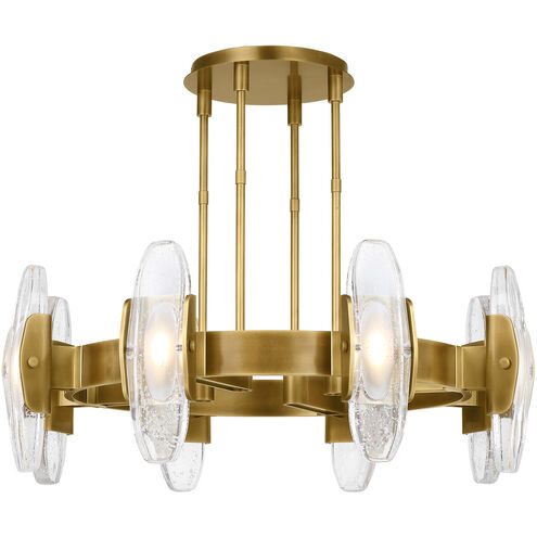 Avroko Wythe LED 39.3 inch Plated Brass Chandelier Ceiling Light, Integrated LED