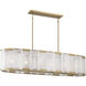 Veil 6 Light 48 inch Legacy Brass Linear Chandelier Ceiling Light