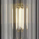 Empire 1 Light 3.13 inch Matte Black Sconce Wall Light in Plated Smoke Glass