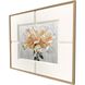 A Rose is a Rose / Parchement Petals White and Beige and Green and Metallic Framed Art, The Studio