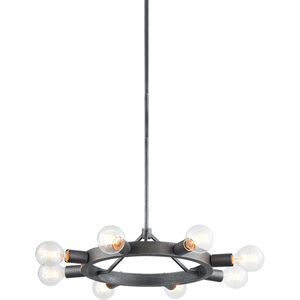 Marquis 8 Light 23 inch Silver Black Chandelier Ceiling Light