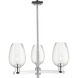 Preston 3 Light 17.63 inch Polished Chrome Chandelier Ceiling Light in Clear Glass