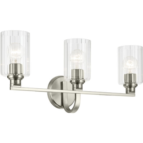 Gioe 3 Light 24.25 inch Brushed Nickel Vanity Light Wall Light