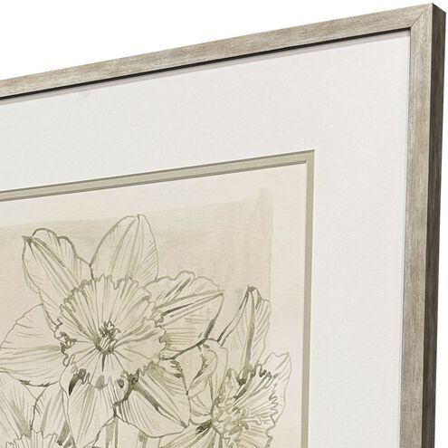 Spring Promises Green and Beige and Neutral Framed Art
