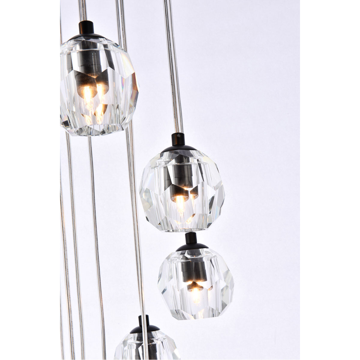 Eren 18 Light 19.7 inch Black Pendant Ceiling Light