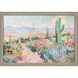 Pastel Desert Pink and Blue and Green and Multi Framed Art