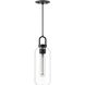 Alora Mood Soji 1 Light 5.13 inch Matte Black Pendant Ceiling Light in Clear
