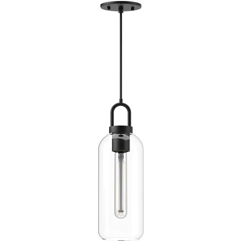 Alora Mood Soji 1 Light 5.13 inch Matte Black Pendant Ceiling Light in Clear