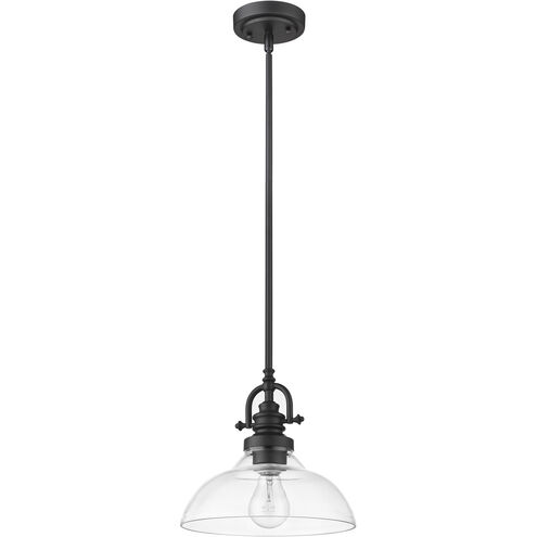 Virginia 1 Light 10 inch Matte Black Pendant Ceiling Light