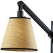 Walden 53 inch 100.00 watt Black Metal and Black Wood Floor Lamp Portable Light