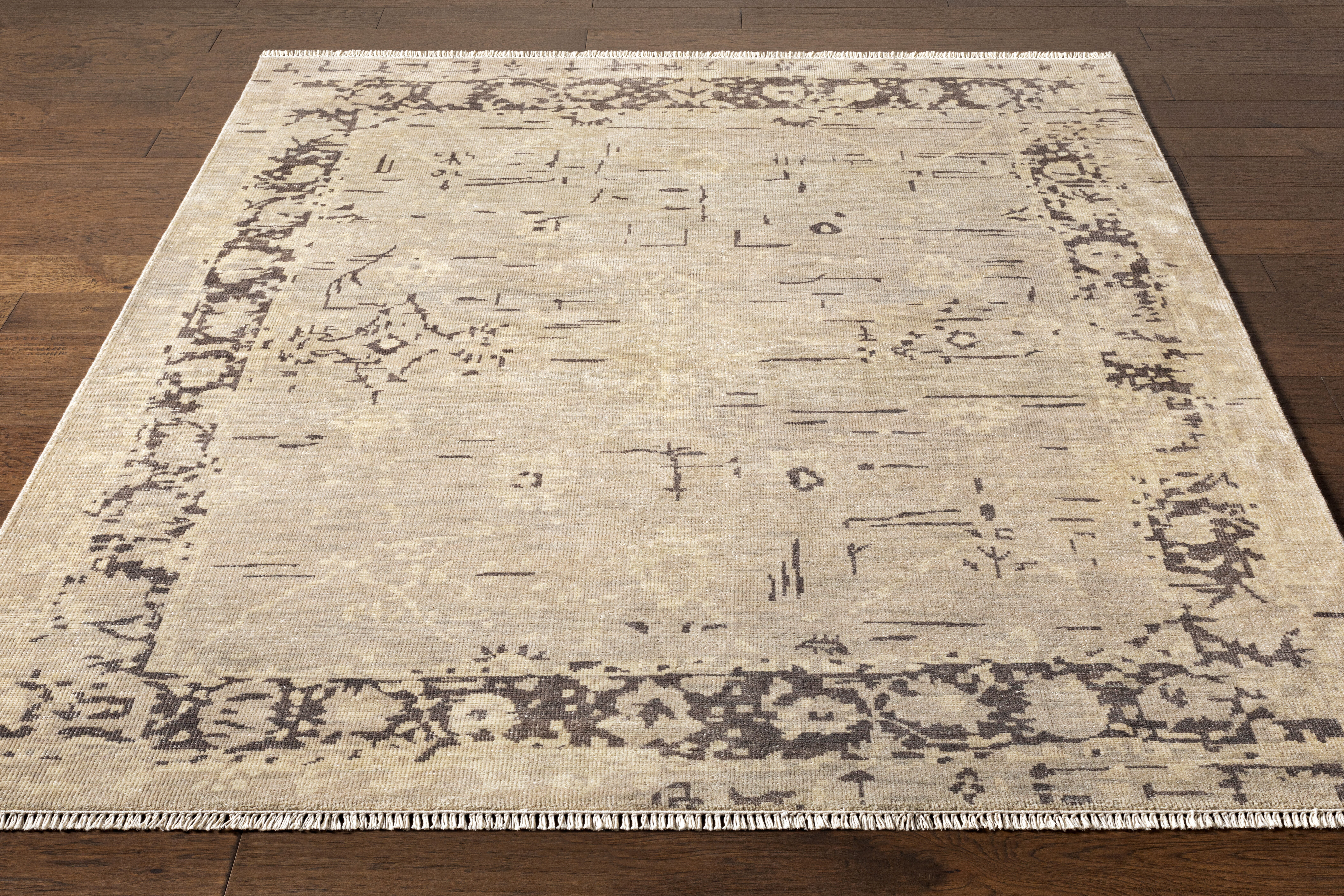 Festival 108 X 72 inch Medium Gray Rug in 6 X 9, Rectangle