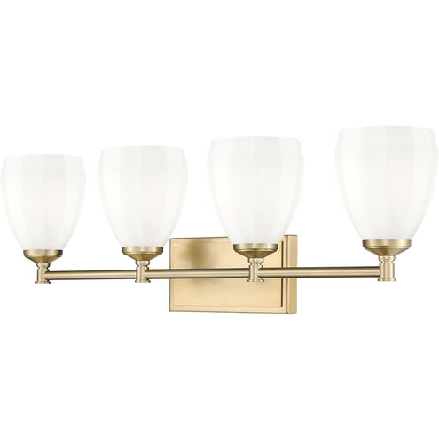 Oren 4 Light 31 inch Modern Gold Bath Vanity Light Wall Light