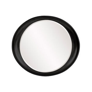 Ellipse 39 X 35 inch Glossy Black Wall Mirror