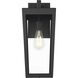 William 1 Light 18 inch Black Outdoor Wall Sconce