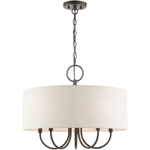 Blossom 5 Light 22 inch English Bronze Pendant Chandelier Ceiling Light