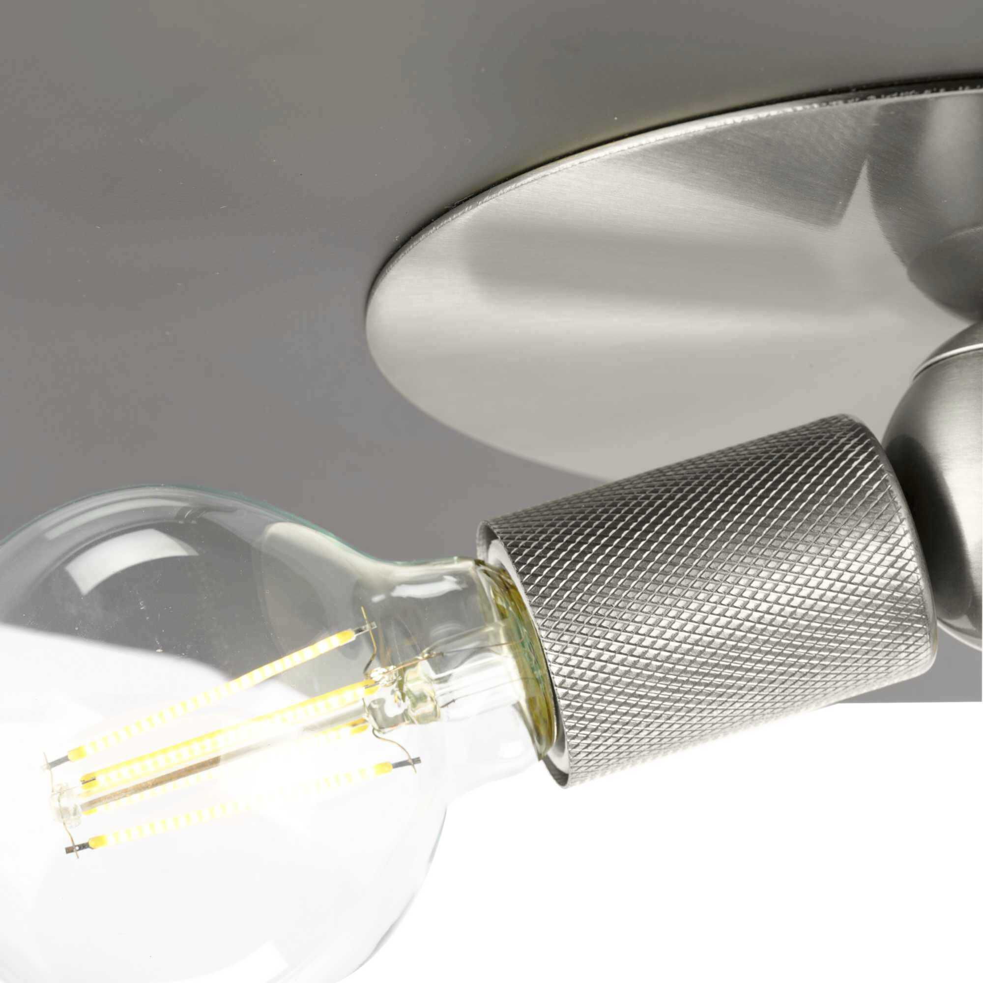 Trimble 3 Light 18 inch Brushed Nickel Flush Mount Ceiling Light in Burnished Nickel, Design Series