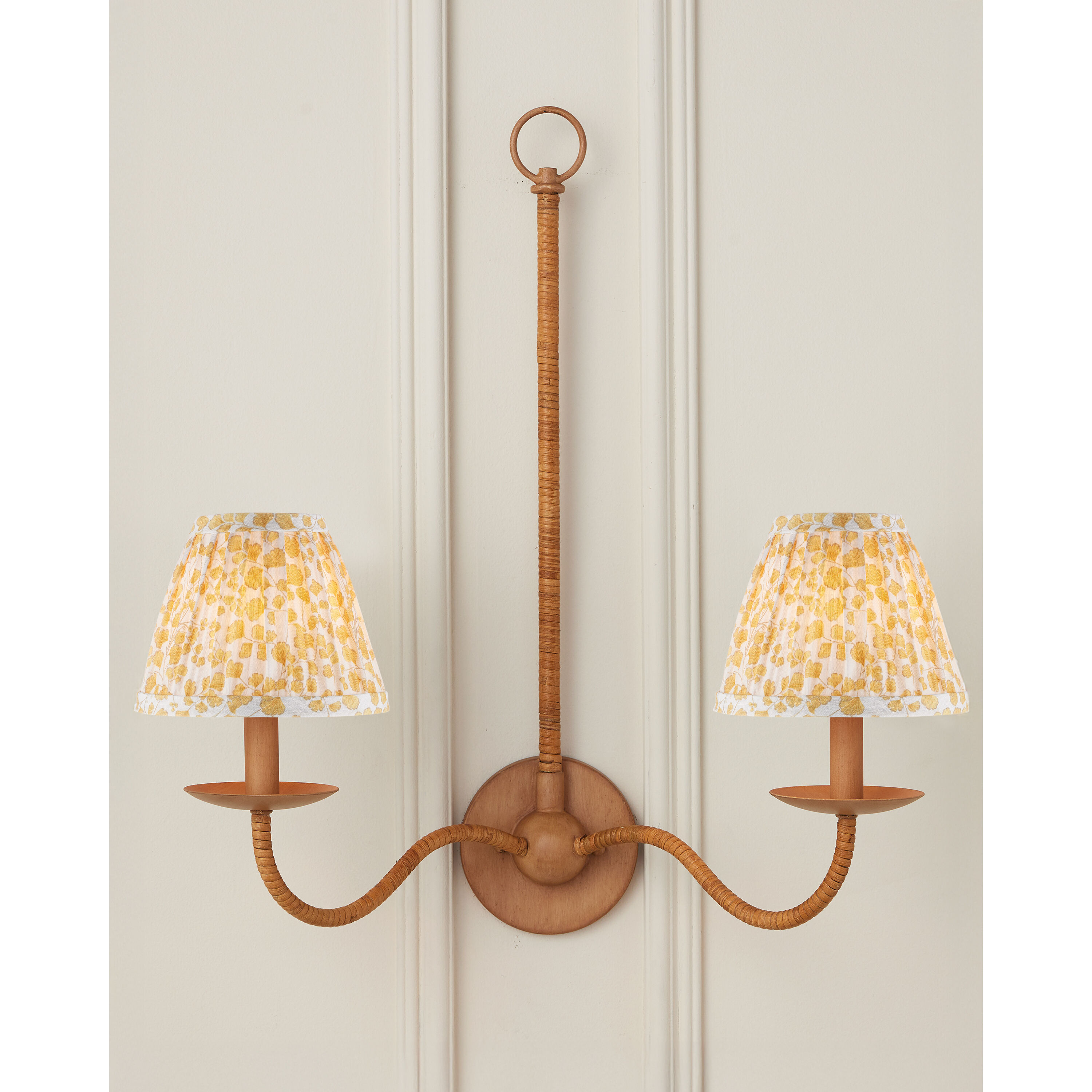 Maiden Fern Yellow/Ivory Tapered Chandelier Shade