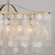 Elsa LED 35.75 inch Natural Brass Linear Chandelier Ceiling Light
