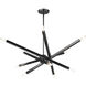 Monaco 10 Light 32 inch Black Chrome Chandelier Ceiling Light