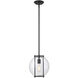 Farmhouse 1 Light 10 inch Matte Black Outdoor Hanging Lantern