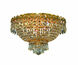 Century 4 Light 16 inch Gold Flush Mount Ceiling Light in Royal Cut