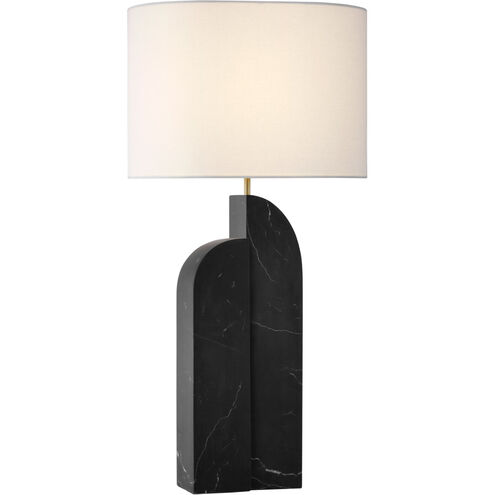 Visual Comfort Signature Collection Kelly Wearstler Savoye 34 inch 15 watt Black Marble Table Lamp Portable Light, Large KW3930BM-L - Open Box